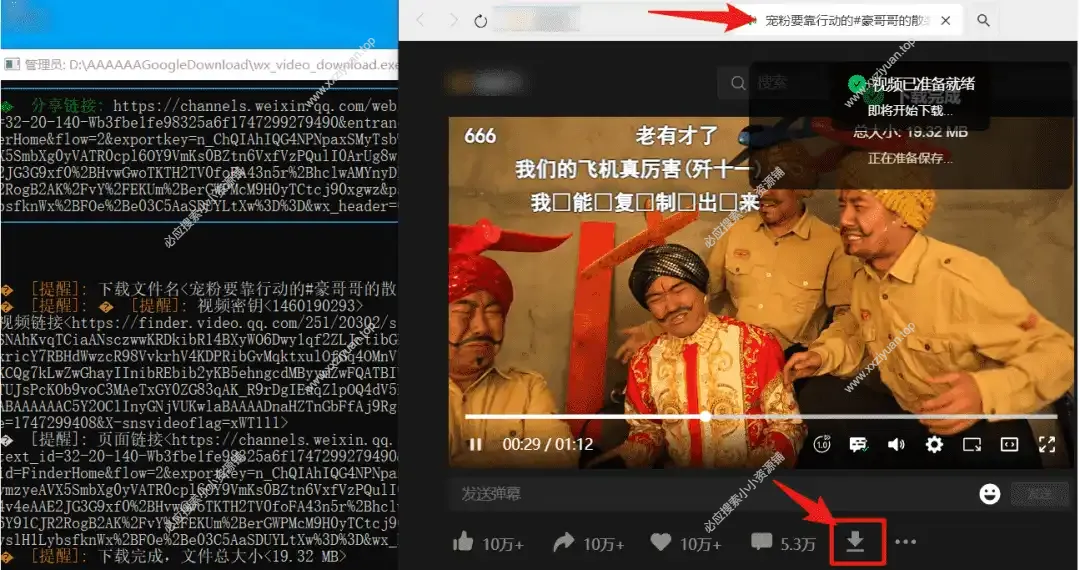 Windows 蝴蝶号(微信/视频号)下载器