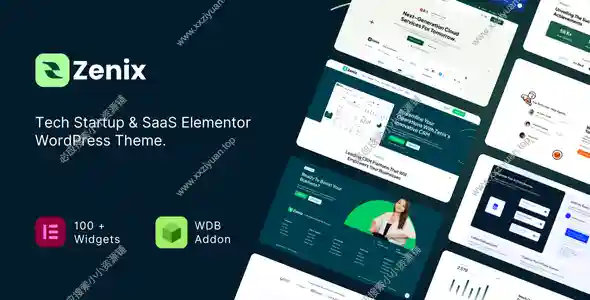 Zenix – 科技創業和SaaS Elementor WordPress主題_v5.0