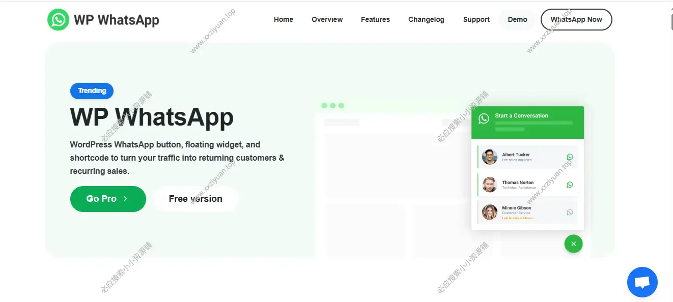 WordPress聊天插件 – WhatsApp Chat v3.7.1 無限制版