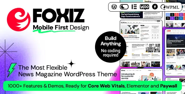 Foxiz v2.6.7 已激活版-报纸新闻和杂志 WordPress 主题下载