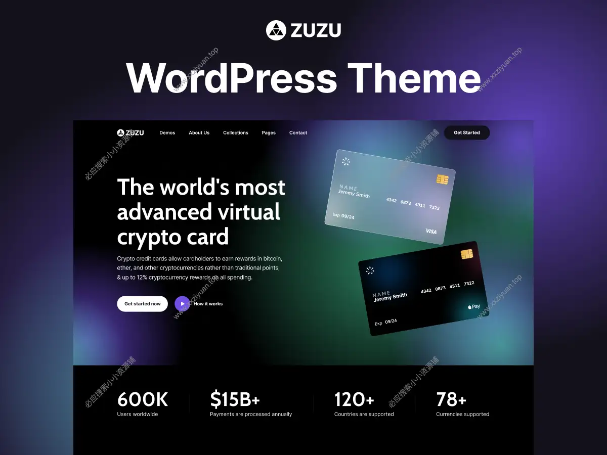 Zuzu 1.0.2英文版|加密货币和区块链展示推广WordPress主题分享