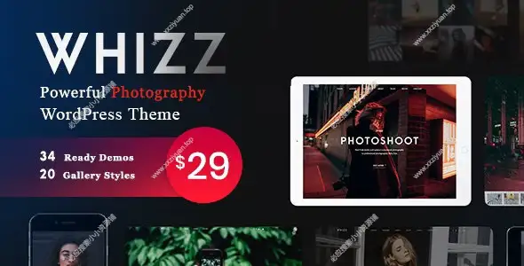 Whizz 2.43英文版|摄影作品集网站的专业电子商务 WordPress 主题