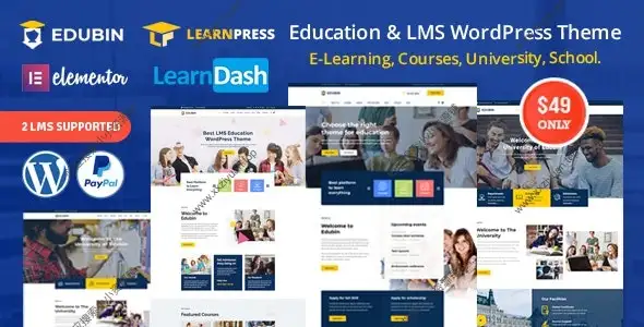 Edubin 9.5.0 已激活版|功能强大且完整的教育 WordPress 主题