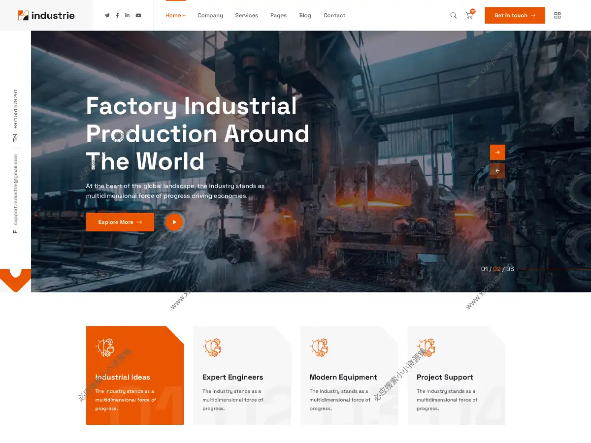 Industrie v1.4.0 完美激活版 – 多用途工厂与工业 WordPress 主题