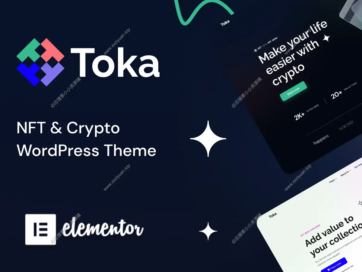 Toka v1.39 – NFT 与加密 WordPress 主题