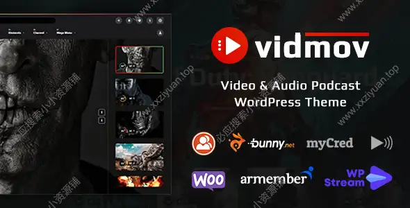 VidMov v2.3.9 已激活 – 酷炫视频影视音乐播客 WordPress 主题