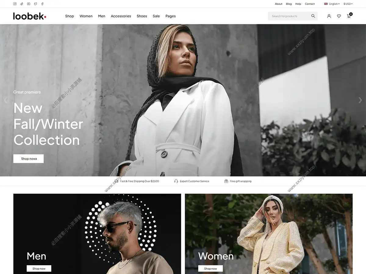 Loobek v1.5.0 网店购物专用 WooCommerce WordPress 主题