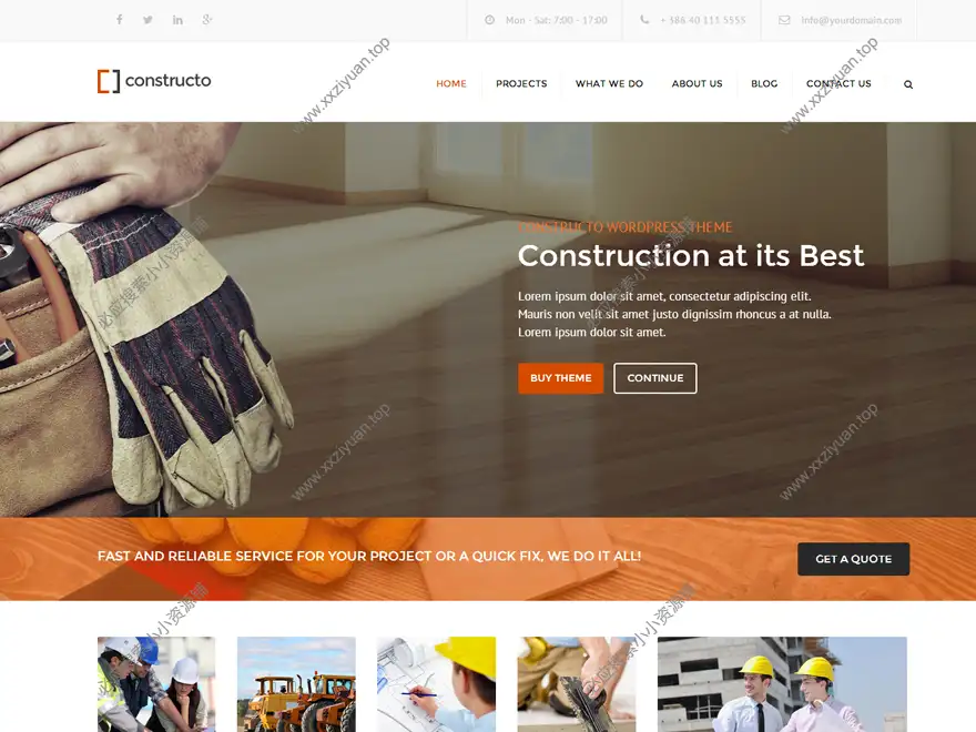 WordPress 建筑行业公司主题 – Constructo v5.0.0