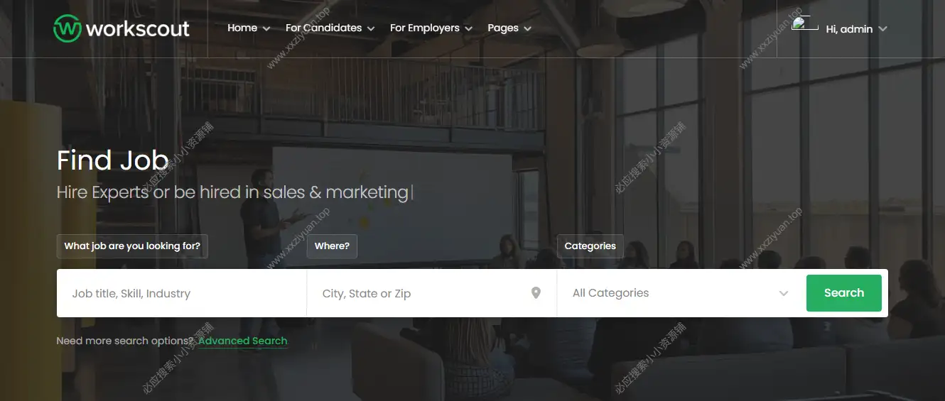 WordPress招聘网站与自由职业市场主题 WorkScout v4.1.07 已激活版