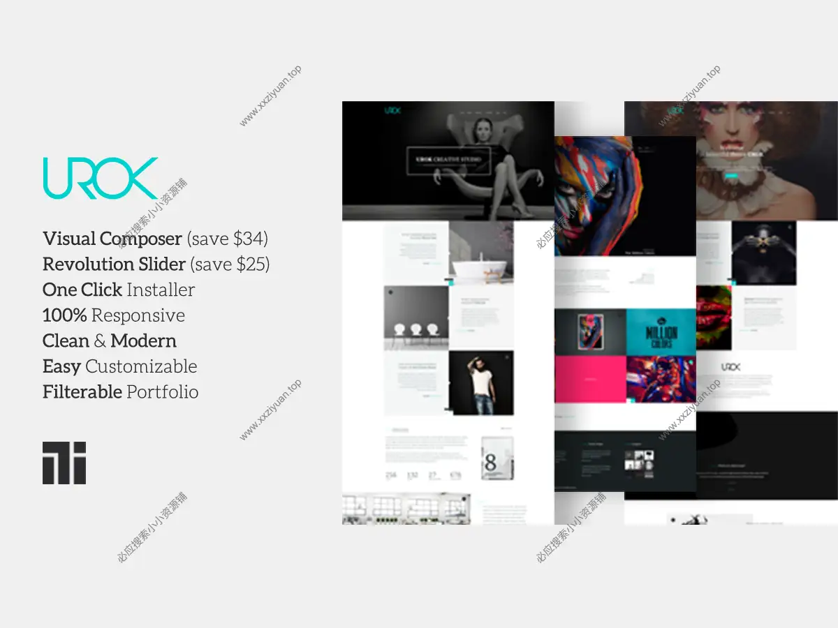 Urok – 多功能时尚摄影网站模板 WordPress 主题 v2.1.3