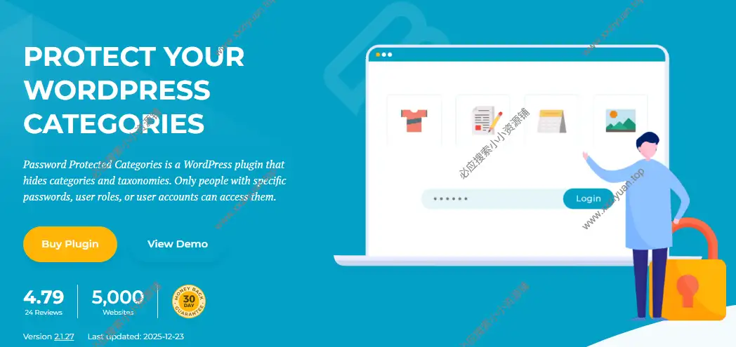 WordPress密码保护文章分类插件 – Password Protected Categories v2.1.27 已激活