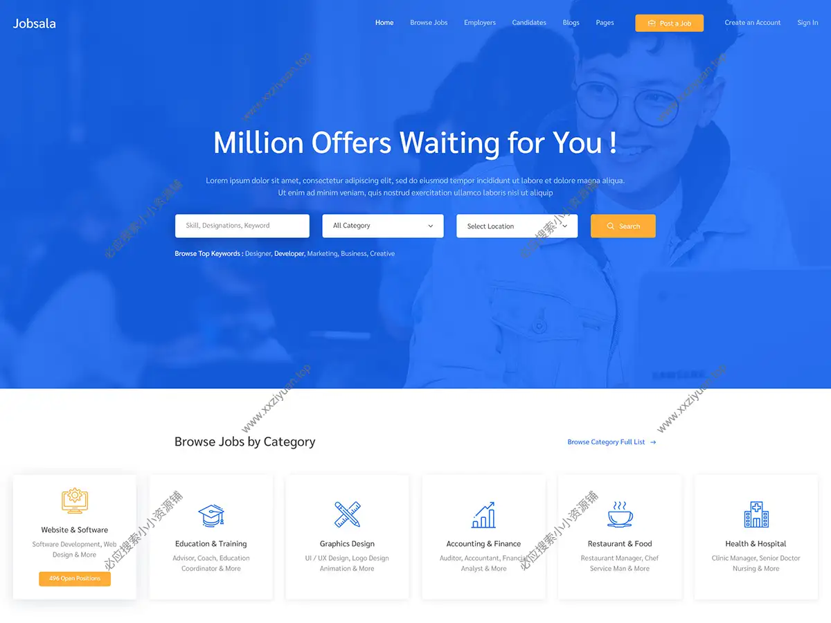 WordPress招聘网站主题 – Kormosala v1.0.66 英文版